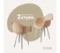Комплект стульев пластиковых DERSTUHL 2 шт Plast White Eames, теплый бежевый, DSL045.114.2 1