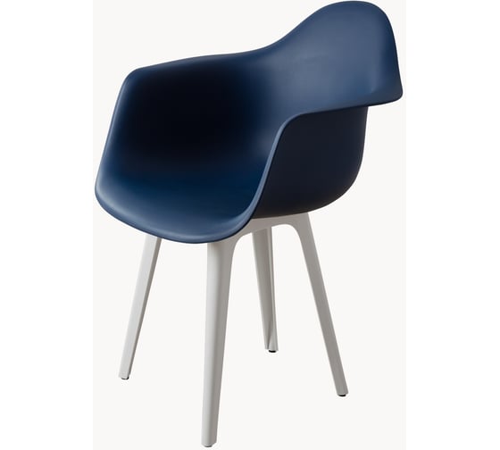Стул-кресло DERSTUHL Plast White Eames, темно-синий, комплект 2 шт DSL045.117.2