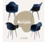 Комплект стульев пластиковых DERSTUHL 4 шт Plast White Eames, темно-синий, DSL045.117.4 1