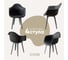 Комплект стульев пластиковых DERSTUHL 4 шт Plast Grey Eames, темно-серый, DSL045.203.4 1