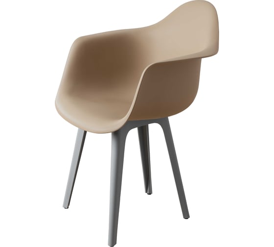 Стул-кресло DERSTUHL Plast Grey Eames, темно-бежевый, комплект 2 шт DSL045.213.2