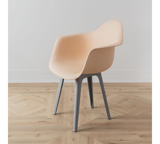 Комплект стульев пластиковых DERSTUHL 4 шт Plast Grey Eames, теплый бежевый, DSL045.214.4