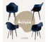 Комплект стульев пластиковых DERSTUHL 4 шт Plast Grey Eames, темно-синий, DSL045.217.4 1