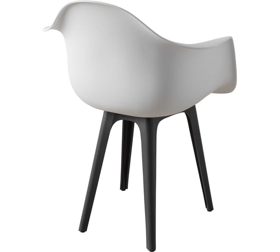 Стул-кресло из пластика DERSTUHL Plast Dark Grey Eames, белый DSL045.301