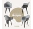 Комплект стульев пластиковых DERSTUHL 4 шт Plast Dark Grey Eames, белый, DSL045.302.4 1