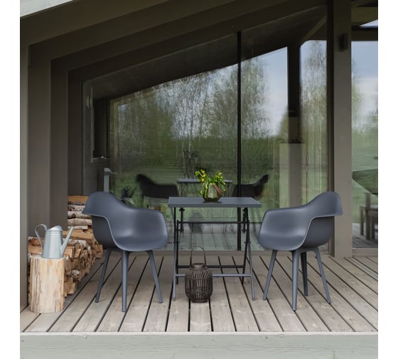 Комплект стульев пластиковых DERSTUHL 2 шт Plast Dark Grey Eames, темно-серый, DSL045.303.2