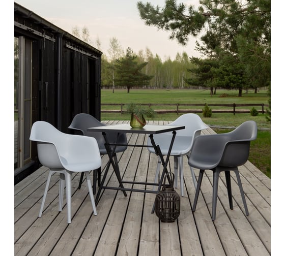 Комплект стульев пластиковых DERSTUHL 2 шт Plast Dark Grey Eames, темно-серый, DSL045.303.2