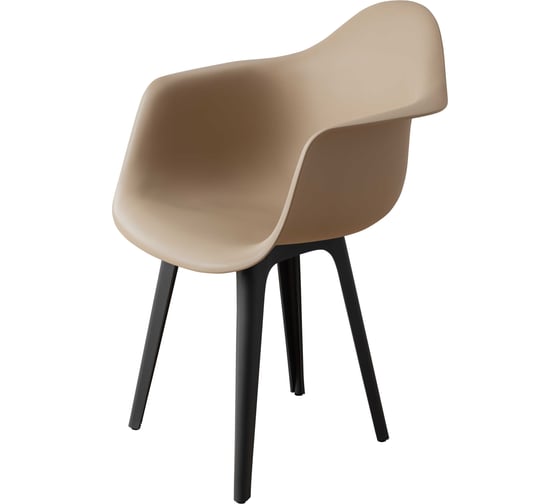 Стул-кресло DERSTUHL Plast Dark Grey Eames, темно-бежевый, комплект 2 шт DSL045.313.2
