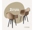 Комплект стульев пластиковых DERSTUHL 2 шт Plast Dark Grey Eames, темно-бежевый, DSL045.313.2 1