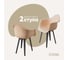 Комплект стульев пластиковых DERSTUHL 2 шт Plast Dark Grey Eames, теплый бежевый, DSL045.314.2 1