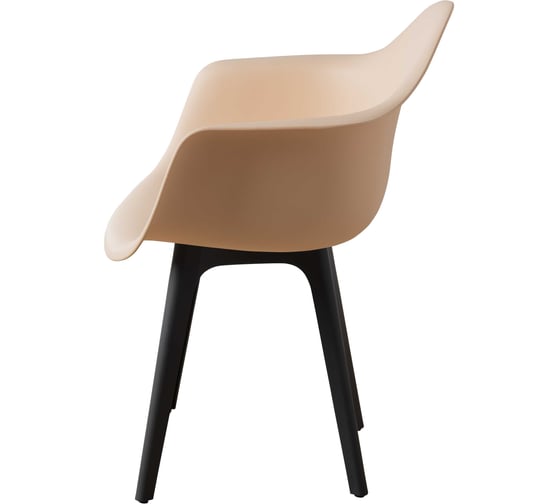 Комплект стульев пластиковых DERSTUHL 4 шт Plast Dark Grey Eames, теплый бежевый, DSL045.314.4