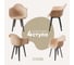Комплект стульев пластиковых DERSTUHL 4 шт Plast Dark Grey Eames, теплый бежевый, DSL045.314.4 1