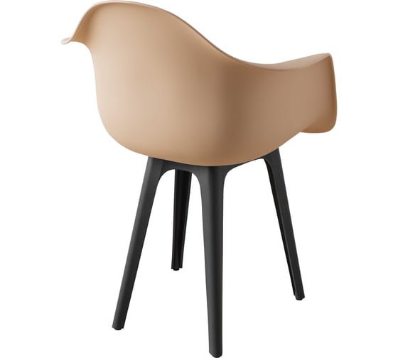 Стул-кресло из пластика DERSTUHL Plast Dark Grey Eames, теплый бежевый DSL045.314