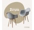 Комплект стульев пластиковых DERSTUHL 2 шт Plast Beige Eames, белый, DSL045.402.2 1