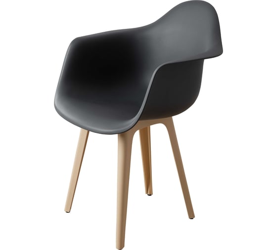 Комплект стульев пластиковых DERSTUHL 4 шт Plast Beige Eames, темно-серый, DSL045.403.4 1