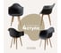 Комплект стульев пластиковых DERSTUHL 4 шт Plast Beige Eames, темно-серый, DSL045.403.4 1