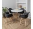 Комплект стульев пластиковых DERSTUHL 4 шт Plast Beige Eames, темно-серый, DSL045.403.4 2