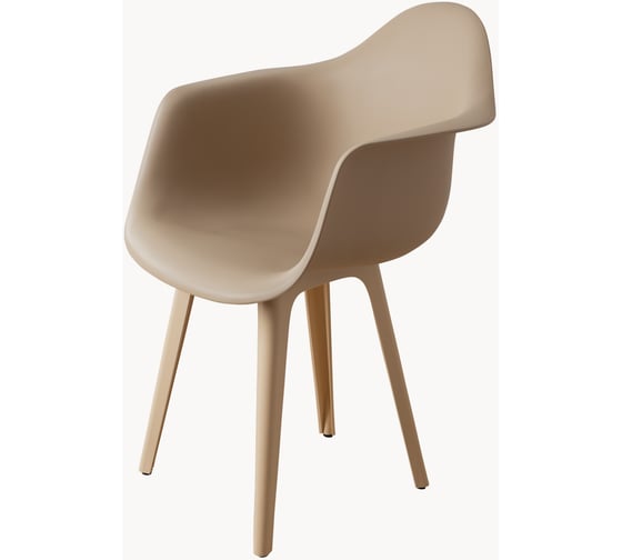 Стул-кресло DERSTUHL Plast Beige Eames, темно-бежевый, комплект 2 шт DSL045.413.2