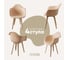 Комплект стульев пластиковых DERSTUHL 4 шт Plast Beige Eames, теплый бежевый, DSL045.414.4 1