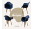 Комплект стульев пластиковых DERSTUHL 4 шт Plast Beige Eames, темно-синий, DSL045.417.4 1