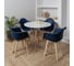 Комплект стульев пластиковых DERSTUHL 4 шт Plast Beige Eames, темно-синий, DSL045.417.4 2
