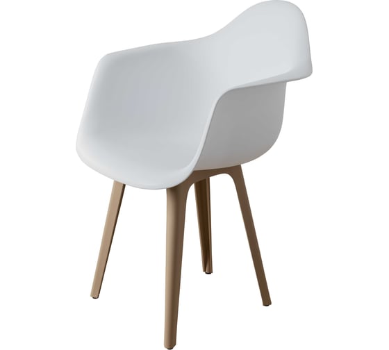 Комплект стульев пластиковых DERSTUHL 4 шт Plast Dark Beige Eames, белый, DSL045.501.4