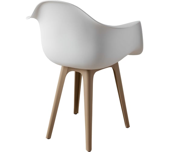 Комплект стульев пластиковых DERSTUHL 4 шт Plast Dark Beige Eames, белый, DSL045.501.4