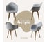 Комплект стульев пластиковых DERSTUHL 4 шт Plast Dark Beige Eames, белый, DSL045.502.4 1