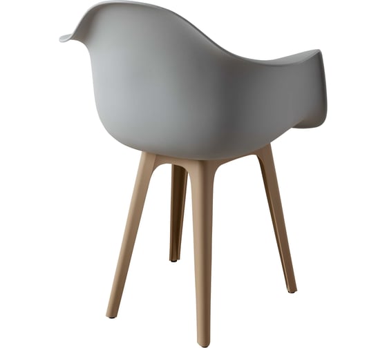 Стул-кресло из пластика DERSTUHL Plast Dark Beige Eames, белый DSL045.502