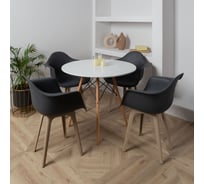 Стул-кресло DERSTUHL Plast Dark Beige Eames, темно-серый, комплект 4 шт DSL045.503.4