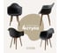 Комплект стульев пластиковых DERSTUHL 4 шт Plast Dark Beige Eames, темно-серый, DSL045.503.4 1
