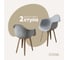 Комплект стульев пластиковых DERSTUHL 2 шт Plast Dark Beige Eames, белый, DSL045.502.2 1