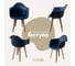 Комплект стульев пластиковых DERSTUHL 4 шт Plast Dark Beige Eames, темно-синий, DSL045.517.4 1