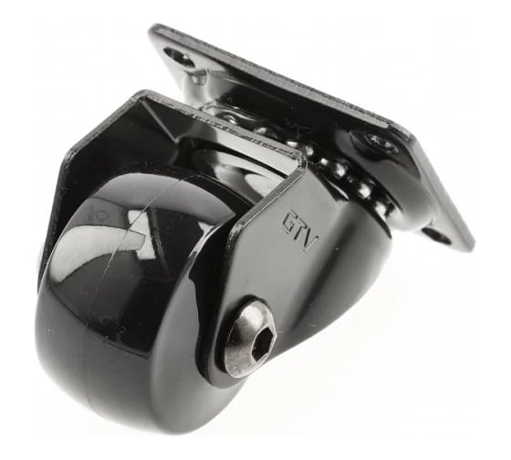 Мебельное колесико GTV CALIBRO, без тормоза, диаметр 35 мм, черный KM-CALIBRO-35MM-BH-20