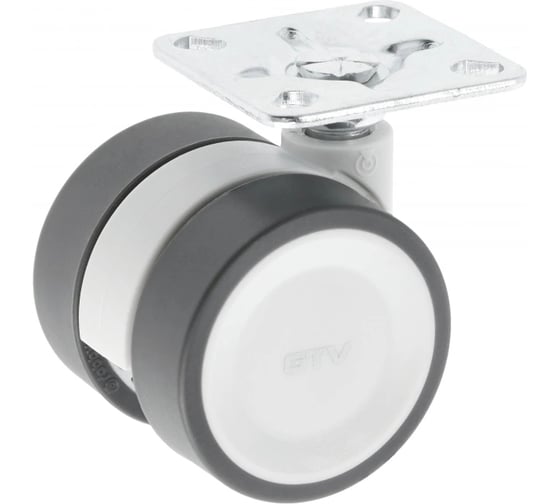 Мебельное колесико GTV CIRCO, без тормоза, диаметр 50 мм, серый KM-CIRCO-50MM-BH-19