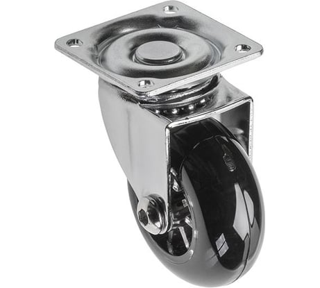 Мебельное колесико GTV без тормоза, BRAZYLIA, диаметр 50 мм, черный KM-RD-50-SF-20