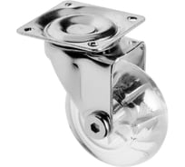 Мебельное колесико GTV без тормоза, BRAZYLIA, диаметр 50 мм, прозрачный KM-RD-50-SF