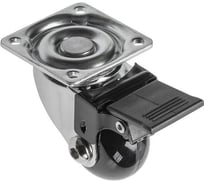 Мебельное колесико GTV с тормозом, BRAZYLIA, диаметр 35 мм, черный KM-RD-35-CF-20