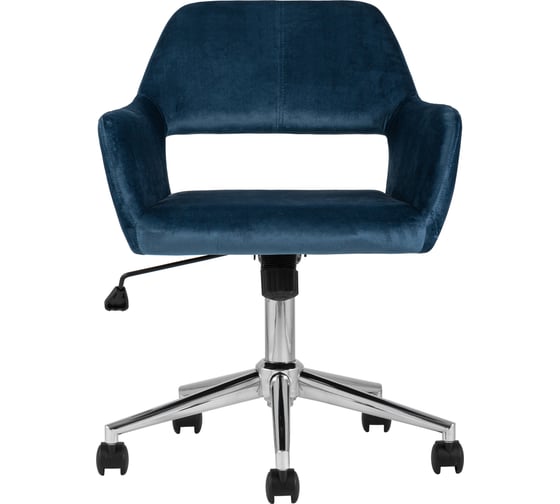 Офисный стул Стул Груп ROSS велюр, синий ROSS CHROME VELVET DARK BLUE