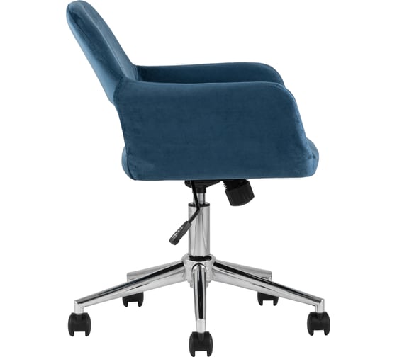 Офисный стул Стул Груп ROSS велюр, синий ROSS CHROME VELVET DARK BLUE