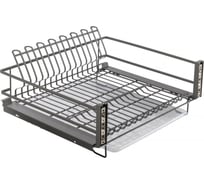 Посудосушитель GTV в нижнюю базу MOVIX, крепление к фасаду, без направляющих, 600 мм, антрацит OC-SZD600-60