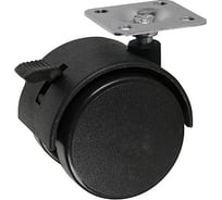 Колёсная опора Lemax PROF комплект из 4 шт., d=50, со стопором, площадка 38х38 SET4(KLS-01-D50-B)