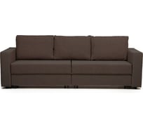 Диван-кровать Аликанте раскладной двуспальный еврокнижка, кофейный рогожка, Divan24 77400197