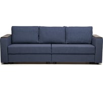 Диван кровать Сарагоса раскладной двуспальный еврокнижка синий рогожка, Divan24 77400187