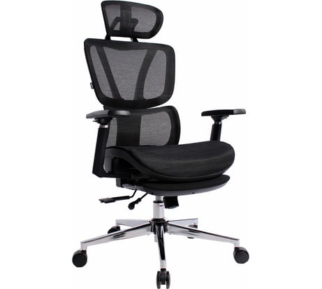 Кресло BRABIX PREMIUM ER-700, подножка, слайдер, синхромеханизм, сетка, черное 532947