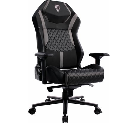 Кресло PREMIUM Core GM-160, мультиблок, 4D подлокотники, литой поролон, черное/серое, BRABIX 532952