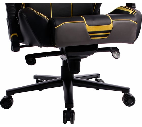 Кресло PREMIUM Tanos GM-180, мультиблок, 4D подлокотники, литой поролон, черное/желтое, BRABIX 532953