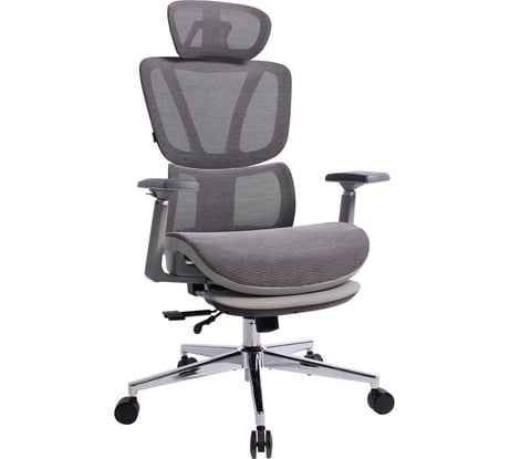 Кресло BRABIX PREMIUM ER-700, подножка, слайдер, синхромеханизм, сетка, серое 532948