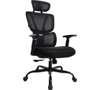 Кресло PREMIUM Fargo ER-710, синхромеханизм, 3D подлокотники, сетка, черное, BRABIX 532949