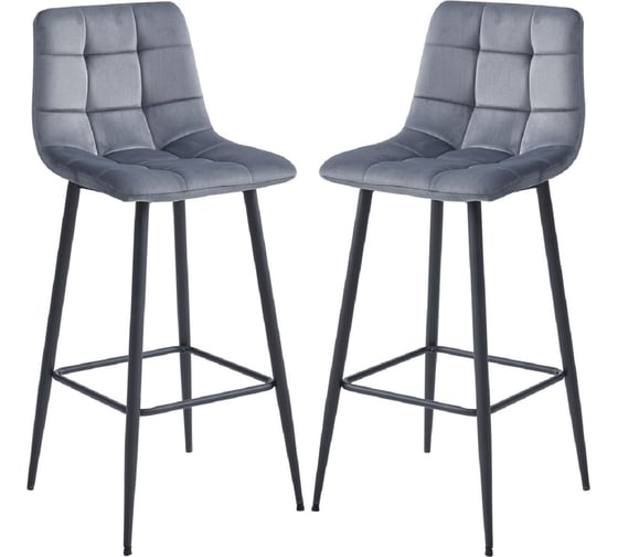 Стул барный Hesby Balance Fusion (комплект 2 шт.) серый, черный HSBI_BC101_grey_2